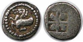 Griechische Münzen, MACEDONIA. THERMAI. Hemiobol ca. 500-480 v. Chr, Vs: Pegasus - Vorderteil nach links. Silber. 0.3966 g. Sehr schön (Aus der Sammlu...