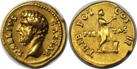 Römische Münzen, MÜNZEN DER RÖMISCHEN KAISERZEIT. Hadrianus, 117-138 n. Chr. - für Aelius. AV Aureus (7.11 g) 137 n. Chr. Vs.: Kopf l. Rs.: Pietas ste...