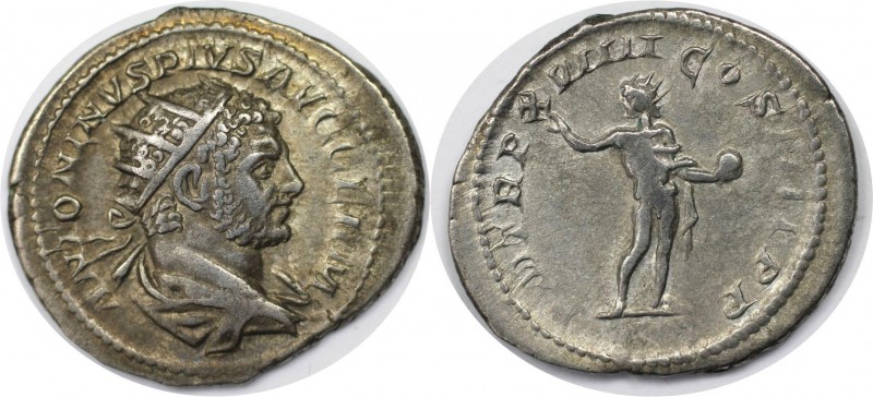 Römische Münzen, MÜNZEN DER RÖMISCHEN KAISERZEIT. Caracalla, 198-217 n. Chr, AR ...