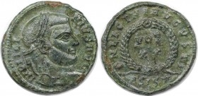 Römische Münzen, MÜNZEN DER RÖMISCHEN KAISERZEIT. Licinius I. (308-324 n. Chr). Follis (3.04 g. 19 mm). Vs.: IMP LICINIVS AVG, Büste mit Lorbeerkranz ...