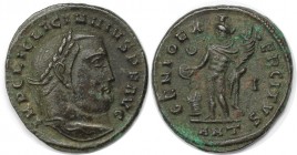 Römische Münzen, MÜNZEN DER RÖMISCHEN KAISERZEIT. Licinius I. (308-324 n. Chr). Follis (5.42 g. 23.5 mm). Vs.: IMP C LIC LICINIVS PF AVG, Büste mit Lo...