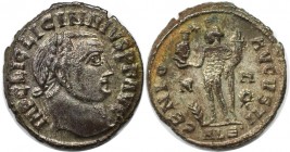 Römische Münzen, MÜNZEN DER RÖMISCHEN KAISERZEIT. Licinius I. (308-324 n. Chr). Follis (5.69 g. 22 mm). Vs.: IMP C LIC LICINIVS PF AVG, Büste mit Lorb...