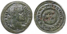 Römische Münzen, MÜNZEN DER RÖMISCHEN KAISERZEIT. Licinius I. (308-324 n. Chr). Follis (3.20 g. 21 mm). Vs.: IMP LICINIVS AVG, Büste n. r. Rs.: DOMINI...