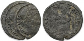 Römische Münzen, MÜNZEN DER RÖMISCHEN KAISERZEIT. Licinius I. (308-324 n. Chr). Follis (2.69 g. 20.5 mm). Vs.: Doppelschlag, IMP LICIN..(?), Büste mit...