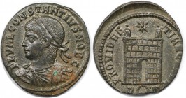 Römische Münzen, MÜNZEN DER RÖMISCHEN KAISERZEIT. Constantius II. Follis 337-361 n. Chr. (2.66 g. 20.5 mm) Vs.: FL IVL CONSTANTIVS NOB C, Büst n. l. R...