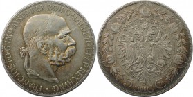 RDR – Habsburg – Österreich, KAISERREICH ÖSTERREICH. Franz Joseph I. (1848-1916). 5 Corona 1900, Silber. KM 2807. Fast Vorzüglich