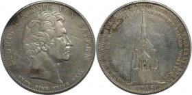 Altdeutsche Münzen und Medaillen, BAYERN / BAVARIA. Ludwig I. (1825-1848). Ottokapelle Kiefersfelden. Geschichtstaler 1836, Silber. AKS 138. Sehr schö...
