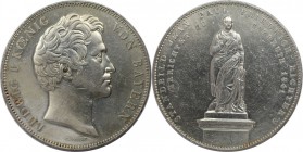 Altdeutsche Münzen und Medaillen, BAYERN / BAVARIA. Ludwig I. (1825-1848). Richterstandbild. Geschichtsdoppeltaler 1841, Silber. AKS 102. Sehr schön-v...
