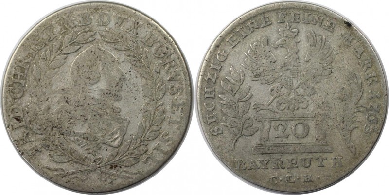 Altdeutsche Münzen und Medaillen, BRANDENBURG - BAYREUTH. Friedrich Christian (1...