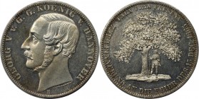 Altdeutsche Münzen und Medaillen, BRAUNSCHWEIG - LUNEBURG. Georg V. (1851-1866). Vereinstaler 1865 B, Upstalsboom. Silber. Dav. 686, AKS 162, Kahnt 24...