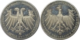 Altdeutsche Münzen und Medaillen, FRANKFURT - STADT. Deutschen Parlament. Doppelgulden 1848, Silber. AKS 38. Stempelglanz
