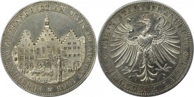 Altdeutsche Münzen und Medaillen, FRANKFURT - STADT. Fürstentag. Gedenktaler 1863, Silber. AKS 45. Stempelglanz