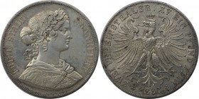 Altdeutsche Münzen und Medaillen, FRANKFURT - STADT. Doppeltaler 1866, Silber. AKS 4. Vorzüglich+