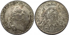 Altdeutsche Münzen und Medaillen, HESSEN - KASSEL. Friedrich II. (1760-1785 ). 1/2 Konv.-Taler 1767, Kassel, Silber. 14,04 g. Müller 2733, Schütz 1869...
