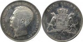 Altdeutsche Münzen und Medaillen, HOHENZOLLERN - SIGMARINGEN. Carl Anton (1848-1849). Doppelgulden 1849, Silber. Dav. 721, AKS 18, Kahnt 277, Thun 209...