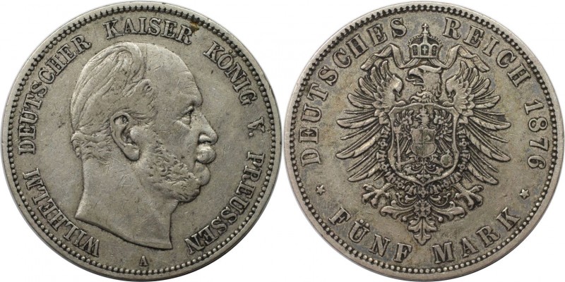 Deutsche Münzen und Medaillen ab 1871, REICHSSILBERMÜNZEN, Preußen, Wilhelm I. (...