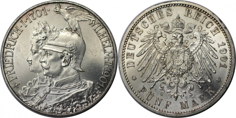 Deutsche Münzen und Medaillen ab 1871, REICHSSILBERMÜNZEN, Preußen. Wilhelm II. ...