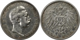 Deutsche Münzen und Medaillen ab 1871, REICHSSILBERMÜNZEN, Preußen. Wilhelm II. (1888-1918). 2 Mark 1904 A, Silber. Jaeger 102. Sehr schön. Kratzer...
