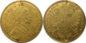 Europäische Münzen und Medaillen, Bulgarien / Bulgaria. Boris III. (1918-1943). 4 Dukaten 1905 von Franz Joseph I., geprägt nach 1918 in Sofia. Bulgar...
