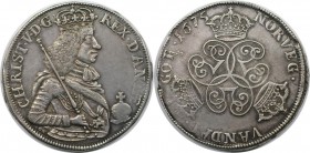 Europäische Münzen und Medaillen, Dänemark / Denmark. Speciedaler 1675, Kopenhagen, Silber. Dav. 3631, Hede 65. Sehr schön-vorzüglich, Attraktives Exe...