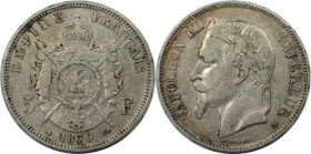 Europäische Münzen und Medaillen, Frankreich / France. Napoleon III. 5 Francs 1870 A, Silber. KM 799.1. Sehr schön