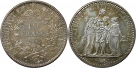 Europäische Münzen und Medaillen, Frankreich / France. Herkulesgruppe. 10 Francs 1965, Silber. KM 932. Stempelglanz