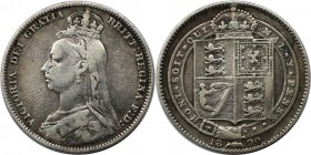 Europäische Münzen und Medaillen, Großbritannien / Vereinigtes Königreich / UK / United Kingdom. Victoria (1837-1901). 1 Shilling 1890, Silber. KM 774...