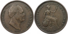 Europäische Münzen und Medaillen, Großbritannien / Vereinigtes Königreich / UK / United Kingdom. William IV. (1830-1837). Penny 1831, Kupfer. KM 707. ...
