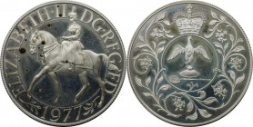 Europäische Münzen und Medaillen, Großbritannien / Vereinigtes Königreich / UK / United Kingdom. Silbernes Jubiläum der Herrschaft. 25 New Pence 1977,...