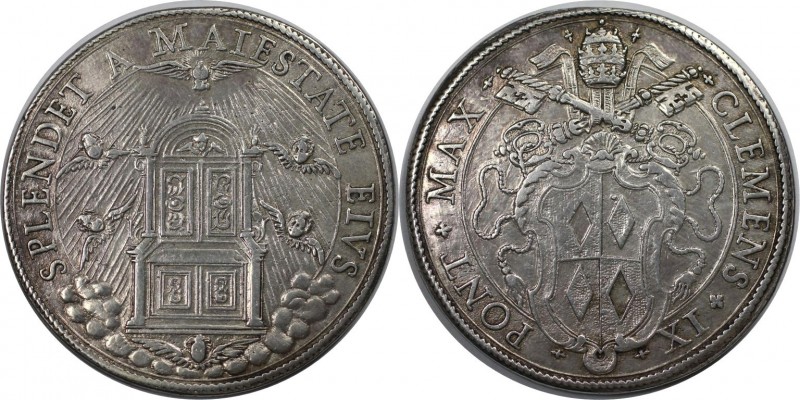 Europäische Münzen und Medaillen, Italien / Italy. Clemens IX. 1 Piastra 1667-16...