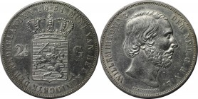 Europäische Münzen und Medaillen, Niederlande / Netherlands. Wilhelm III. (1849-1890). 2-1/2 Gulden 1851, Silber. KM 82. Sehr schön-vorzüglich, kl. Kr...