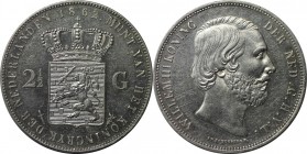 Europäische Münzen und Medaillen, Niederlande / Netherlands. Wilhelm III. (1849-1890). 2-1/2 Gulden 1862. KM 82. Vorzüglich, berieben