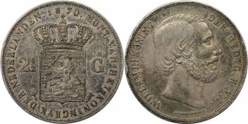 Europäische Münzen und Medaillen, Niederlande / Netherlands. Wilhelm III. (1849-1890). 2-1/2 Gulden 1870, Silber. KM 82. Sehr schön+