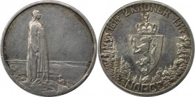 Europäische Münzen und Medaillen, Norwegen / Norway. Haakon VII. (1905-1957). 100 Jahre Verfassung. 2 Kroner 1914, Silber. KM 377. Sehr schön
