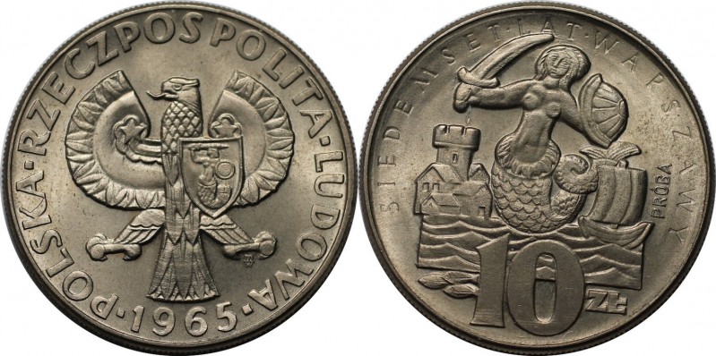 Europäische Münzen und Medaillen, Polen / Poland. 700 Jahre Warschau. 10 Zlotych...