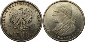 Europäische Münzen und Medaillen, Polen / Poland. Papst Johannes Paul II. 1000 Zlotych 1982, Silber. 0.35 OZ. KM Y#144. Stempelglanz