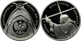 Europäische Münzen und Medaillen, Polen / Poland. Pope. 10 Zlotych 1997, Silber. 0.42 OZ. KM Y#322. Polierte Platte