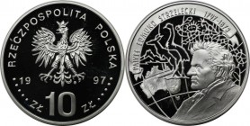 Europäische Münzen und Medaillen, Polen / Poland. Pawel Edmund Strzelecki. 10 Zlotych 1997, Silber. 0.42 OZ. KM Y# 334. Polierte Platte