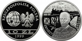 Europäische Münzen und Medaillen, Polen / Poland. Gedenkmünze. E. Malinowski. 10 Zlotych 1999, Silber. 0.42 OZ. KM Y# 378. Polierte Platte