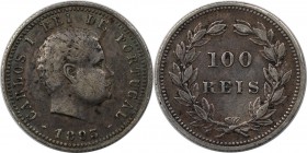 Europäische Münzen und Medaillen, Portugal. Carlos I. 100 Reis 1893, Silber. KM 531. Sehr schön