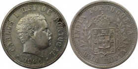 Europäische Münzen und Medaillen, Portugal. PORTUGIESISCHE BESITZUNGEN. India-Portuguese. 1 Rupia 1904, Silber. 0.34 OZ. KM 17. Sehr schön-vorzüglich...