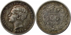 Europäische Münzen und Medaillen, Portugal. Manuel II. 100 Reis 1910, Silber. KM 548. Fast Vorzüglich