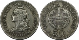 Europäische Münzen und Medaillen, Portugal. PORTUGIESISCHE BESITZUNGEN. ANGOLA. 50 Centavos 1927, KM 69. Nickel. Sehr schön-vorzüglich