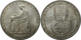 Europäische Münzen und Medaillen, Portugal. Finanzreform. 20 Escudos 1953, Silber. KM 585. Vorzüglich