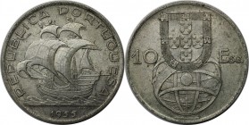 Europäische Münzen und Medaillen, Portugal. 10 Escudos 1955, Silber. KM 586. Vorzüglich-stempelglanz