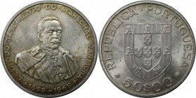 Europäische Münzen und Medaillen, Portugal. 100. Geburtstag Marechal Carmona. 50 Escudos 1969, Silber. KM 599. Fast Stempelglanz