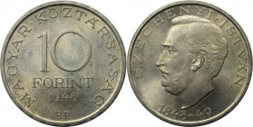 Europäische Münzen und Medaillen, Ungarn / Hungary. Istvan Szechenyi. 10 Forint 1948, Silber. KM 538. Vorzüglich-stempelglanz