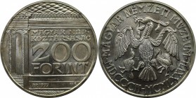 Europäische Münzen und Medaillen, Ungarn / Hungary. 175 Jahre Nationalmuseum - Nemzeti Museum. 200 Forint 1977, Silber. 0.58 OZ. KM 613. Stempelglanz...