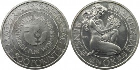 Europäische Münzen und Medaillen, Ungarn / Hungary. Jahr der Frauen. 500 Forint 1984, Silber. 0.58 OZ. KM 640. Stempelglanz