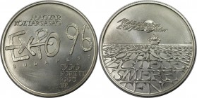 Europäische Münzen und Medaillen, Ungarn / Hungary. "EXPO '96". 500 Forint 1993, Silber. 0.93 OZ. KM 705. Stempelglanz
